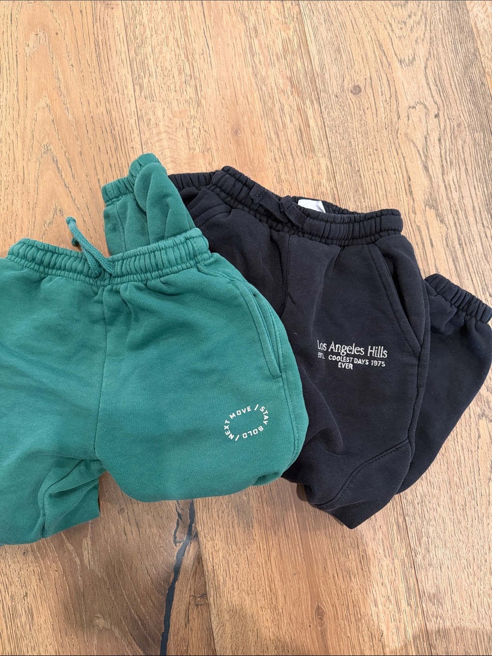 Zara Green and Black Kids Jogger Sweatpants